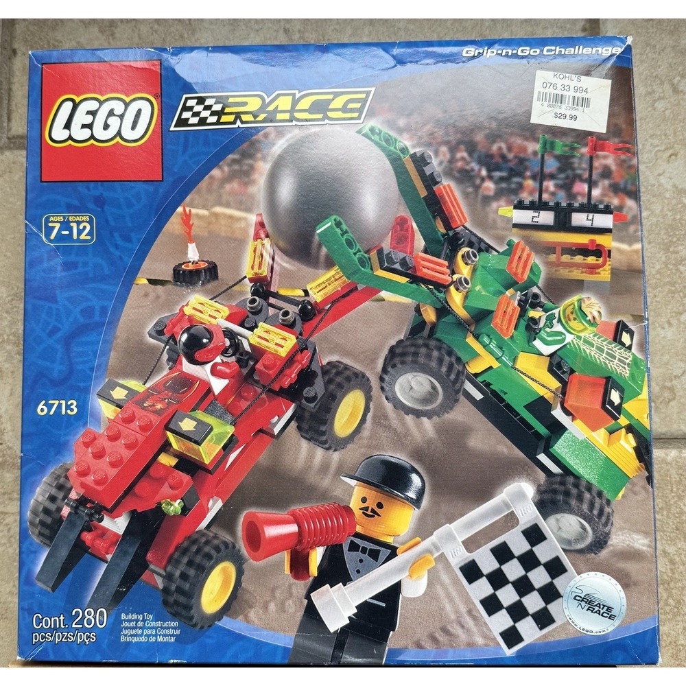 Rare Lego Race Grip N Go Challenge 6713 Complete Minus instructions
